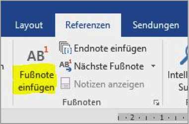 Fußnoten einfügen