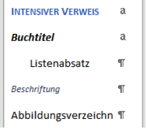 Formatvorlagen (Vorschau)